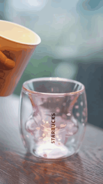 星巴克猫爪杯.gif